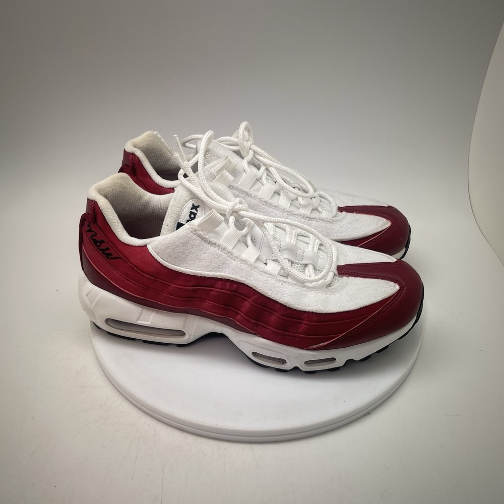 Nike Air Max 95 LX Shoes Womens 9.5 AA1103-601 White Red Athletic Casual Shoes